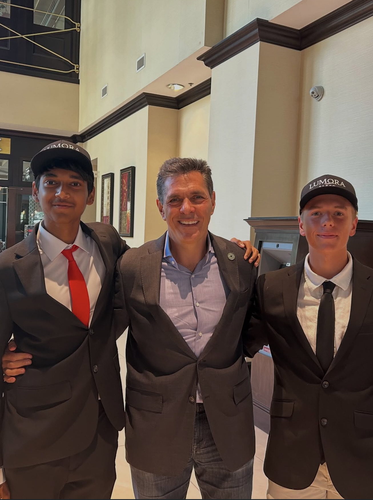 Rehan Raj and Ben with Daniel Lubetzky, founder of KIND, at San Antonio Startup Week
