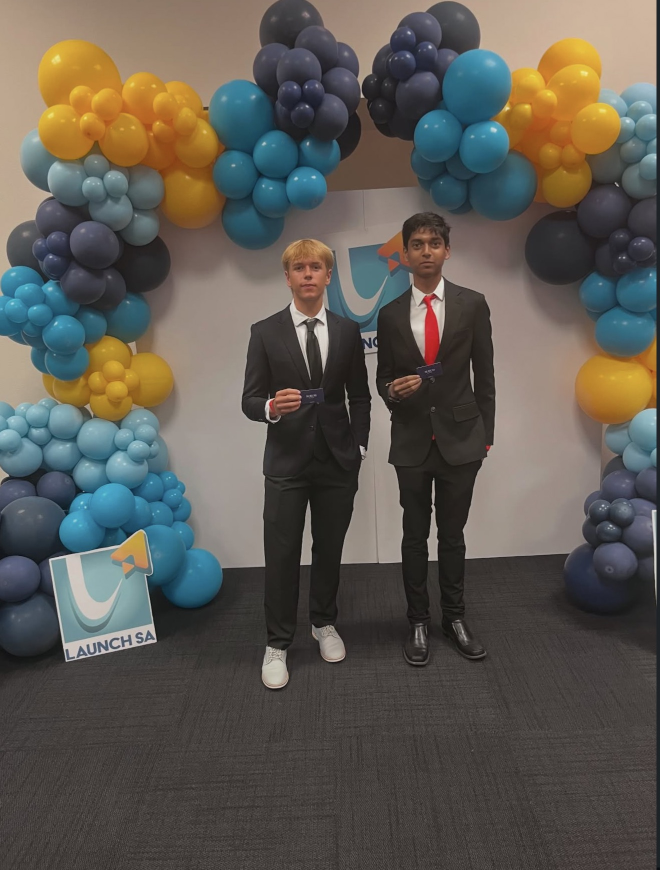 Rehan Raj and Ben representing Lumora Sleep at LaunchSA
